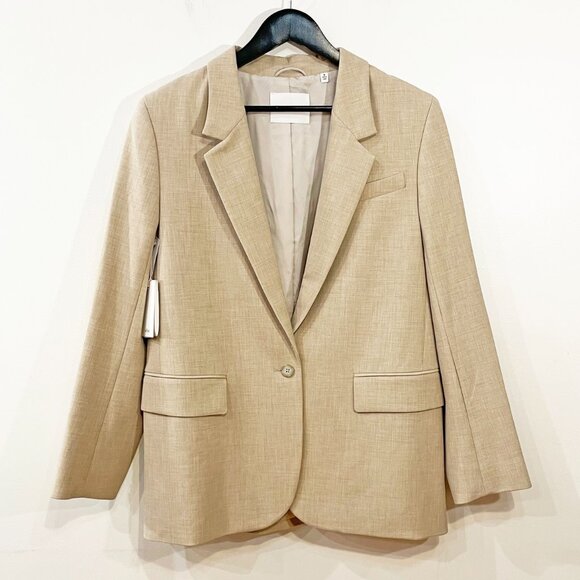 Last Chance! New Aritzia Wilfred Generation Blazer Heather Oat Medium $228 - Picture 5 of 12